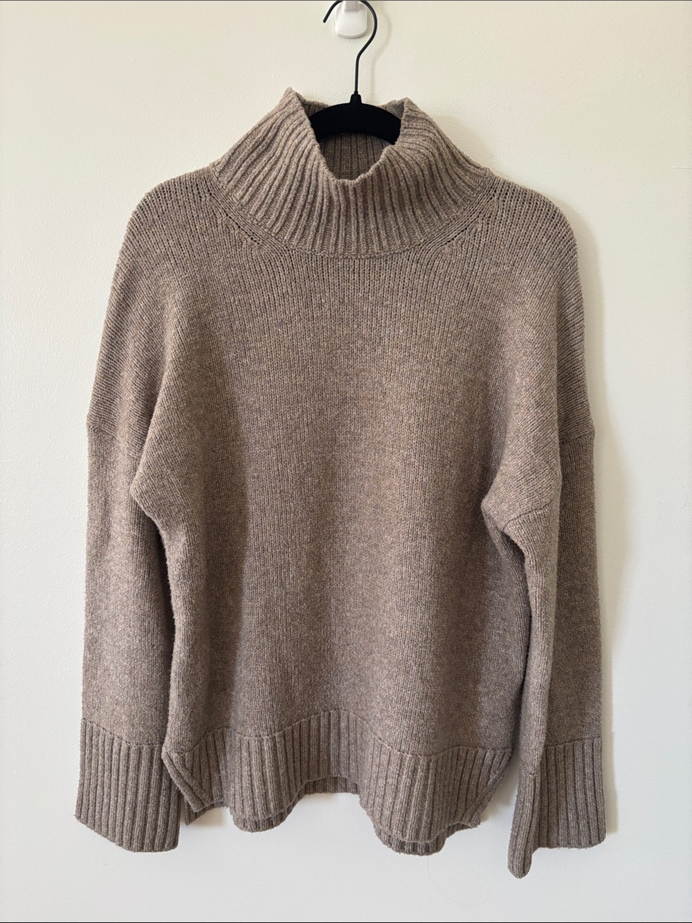 Abercrombie & Fitch Taupe Cowl Turtleneck Sweater